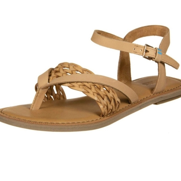 Toms Lexie W8 Women's Tan Strappy Sandals - Picture 1 of 10